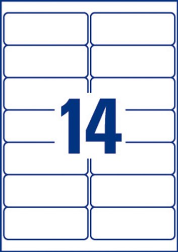Best Value Avery Self Adhesive Address Mailing Labels, Inkjet Printers, 14 Labels per A4 Sheet, 350 labels, QuickDRY (J8163) White