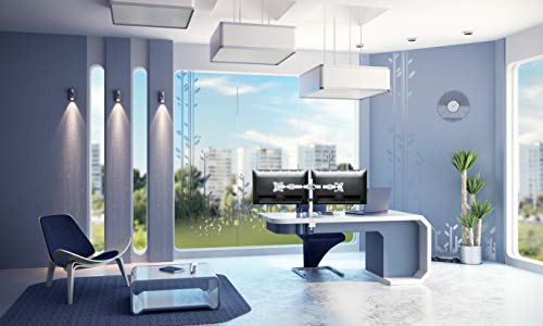 Neomounts by Newstar Select NM-D135D - Mounting kit - for 2 LCD displays (full-motion) - white - screen size: 10"-27" - clamp mountable, grommet, desk-mountable