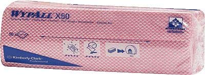 Best Value Wypall 7444 Cleaning Cloths, X50, Red (Pack of 50)