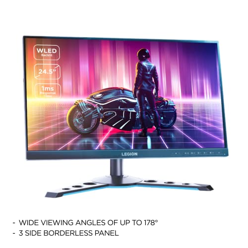 Lenovo Legion Y25g-30 - LED monitor - 25" (24.5" viewable) - 1920 x 1080 Full HD (1080p) @ 360 Hz - IPS - 450 cd/mï¿½ - 1000:1 - 1 ms - 2xHDMI, DisplayPort - speakers - raven black