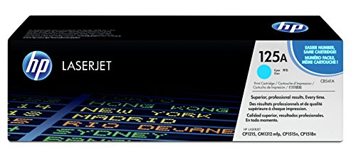 HP 125A - CB541A - 1 x Cyan - Toner cartridge - For Color LaserJet CM1312 MFP, CM1312nfi MFP, CP1215, CP1515n, CP1518ni