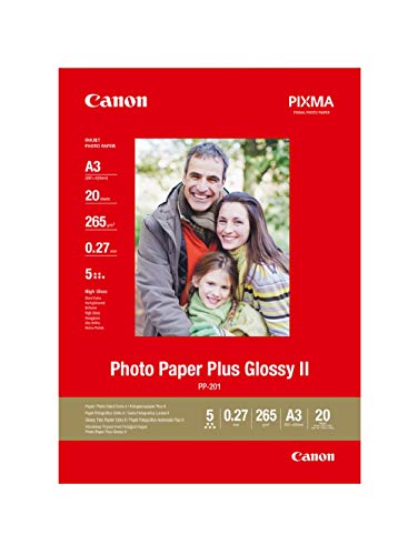 Canon Photo Paper Plus II PP-201 - Glossy photo paper - A3 (297 x 420 mm) - 20 sheet(s)