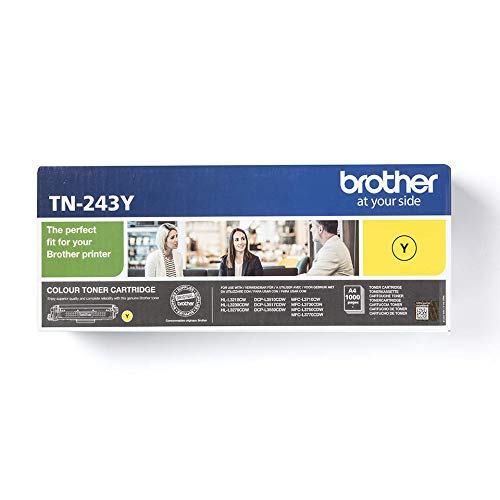 Brother, TN-243C Toner Cartridge, Cyan, Single Pack, Standard Yield,  Includes 1 x Toner Cartridge, Genuine Supplies