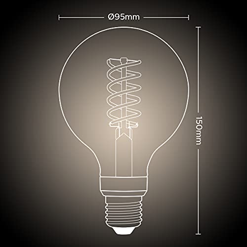 Philips Hue White - LED filament light bulb - shape: G93 - E27 - 7 W (equivalent 40 W) - class A+ - soft white light - 2100 K