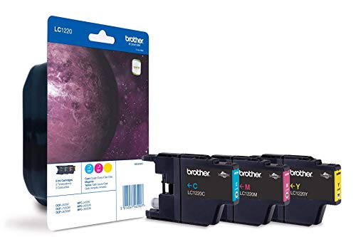 Brother LC1220 Rainbow Blisterfarbtintenset - Yellow, cyan, magenta - original - blister with security - ink cartridge - for Brother DCP-J525, DCP-J725, DCP-J925, MFC-J430, MFC-J625, MFC-J825, MyMio MFC-J825