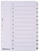 Best Value Office Deport Mylar Dividers A4 1-12 Numeric 12 Part White