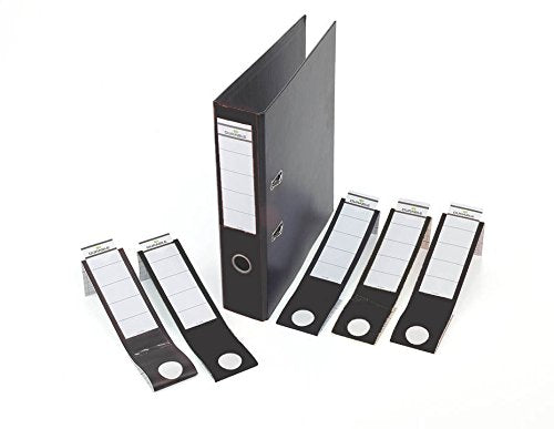 Best Value Durable Ordofix Self-Adhesive Spine Labels for Lever Arch File - Black, Pack of 10