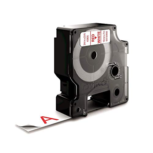 DYMO D1 Tape 19mm Red on white