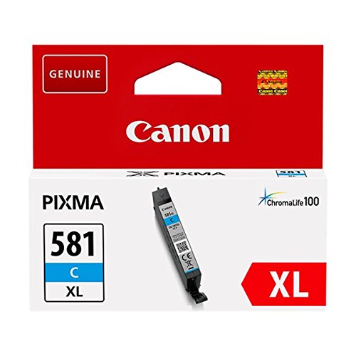 Canon CLI-581C XL - 8.3 ml - XL size - cyan - original - ink tank - for PIXMA TS6251, TS6350, TS6351, TS8251, TS8252, TS8350, TS8351, TS8352, TS9550, TS9551
