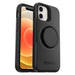 OtterBox Otter + Pop Symmetry Series - Back cover for mobile phone - polycarbonate, synthetic rubber - black - for Apple iPhone 12 mini