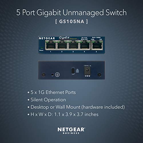 ProSAFE 5-Port Gigabit Unmanaged Desktop Switch