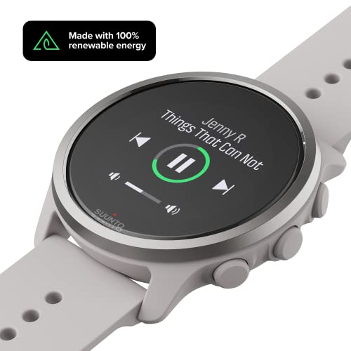Suunto 5 Peak - 43 mm - grey - sport watch with strap - silicone - grey - wrist size: 120-200 mm - display 1.1" - Bluetooth - 39 g - ridge sand