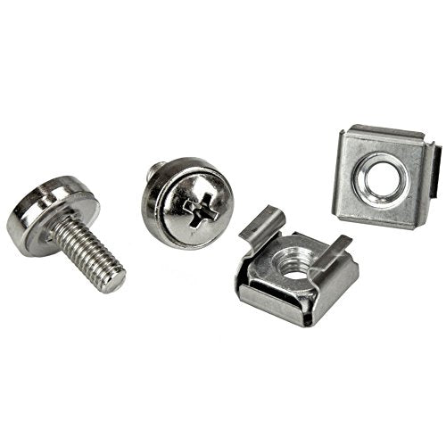 StarTech.com Rack Screws  20 Pack  Installation Tool  12 mm M5 Screws  M5 Nuts  Cabinet Mounting Screws and Cage Nuts (CABSCRWM520)