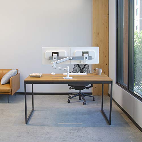 Ergotron LX Desk Dual Direct Arm - Mounting kit (articulating arm, desk clamp mount, 2 pivots, mounting hardware, hinge, extension part) for 2 LCD displays - white - screen size: up to 32" - desktop