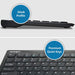 Kensington Advance Fit Slim - Keyboard - wireless - 2.4 GHz - UK - black