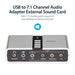 StarTech.com 7.1 USB Sound Card - External Sound Card for Laptop with SPDIF Digital Audio - Sound Card for PC - Silver (ICUSBAUDIO7D)