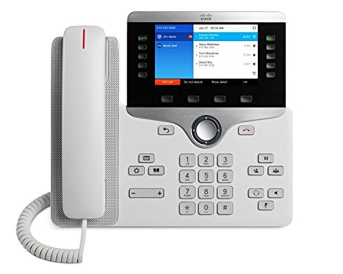 Cisco IP Phone 8841 - VoIP phone - SIP, RTCP, RTP, SRTP, SDP - 5 lines - white