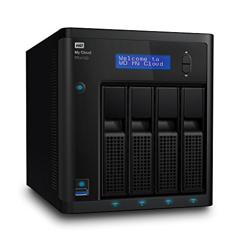 WD My Cloud PR4100 WDBNFA0560KBK - Pro Series - NAS server - 4 bays - 56 TB - HDD 14 TB x 4 - RAID 0, 1, 5, 10, JBOD - RAM 4 GB - Gigabit Ethernet