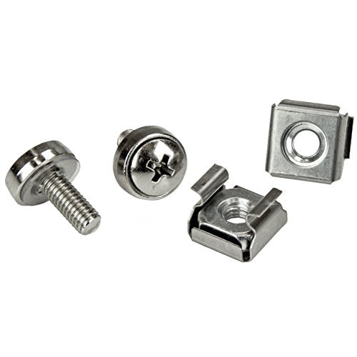 StarTech.com Rack Screws  20 Pack  Installation Tool  12 mm M5 Screws  M5 Nuts  Cabinet Mounting Screws and Cage Nuts (CABSCRWM520)
