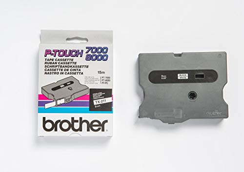 Brother TX211 - Black on white - Roll (0.6 cm x 15 m) 1 roll(s) laminated tape - for P-Touch PT-7000, PT-8000, PT-PC
