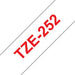 Brother TZe-252 - Standard adhesive - red on white - Roll (2.4 cm x 8 m) 1 roll(s) laminated tape - for Brother PT-D600, P-Touch PT-3600, D800, E550, E800, P750, P900, P950, P-Touch EDGE PT-P750