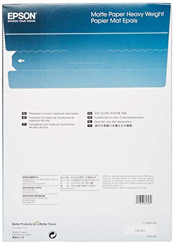 Heavy-weight matte paper - A4 (210 x 297 mm) - 167 g/m2 - 50 sheet(s) - for Stylus Pro 11880, Pro 3880, Pro 4880, Pro 7900, SureColor SC-T3000, T5000, T7000