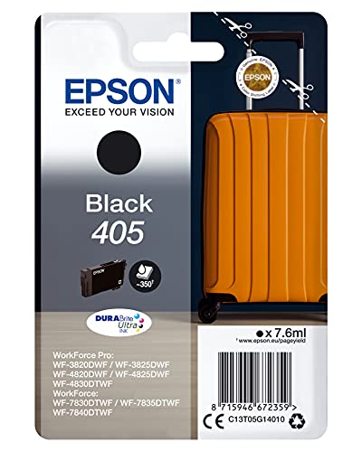 Epson 405 - 7.6 ml - black - original - ink cartridge - for WorkForce WF-7830, 7835, 7840, WorkForce Pro WF-3820, 3825, 4820, 4825, 4830, 7840
