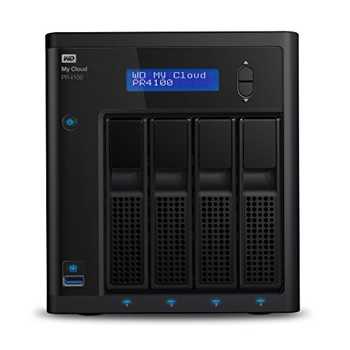 WD My Cloud PR4100 WDBNFA0560KBK - Pro Series - NAS server - 4 bays - 56 TB - HDD 14 TB x 4 - RAID 0, 1, 5, 10, JBOD - RAM 4 GB - Gigabit Ethernet