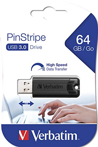 Best Value Verbatim 49318 64GB Store'n'Go Pinstripe USB 3.0 Flash Drive