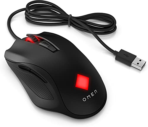 OMEN by HP Vector - Mouse - right-handed - 6 buttons - wired - USB 2.0 - black - for HP 14, 15, 17, ENVY 13, 17, ENVY x360, Pavilion 15, Pavilion Gaming 15, Stream 11