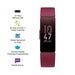 Fitbit Inspire - Activity tracker with band - elastomer - sangria - band size: S/L - monochrome - Bluetooth - 20 g