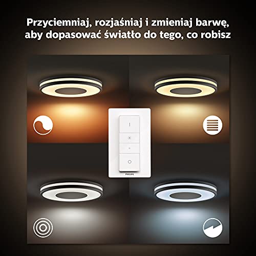 Philips Hue White ambiance Being - Ceiling lamp - LED - 22.5 W (equivalent 204 W) - class F - warm to cool white light - 2200-6500 K - black