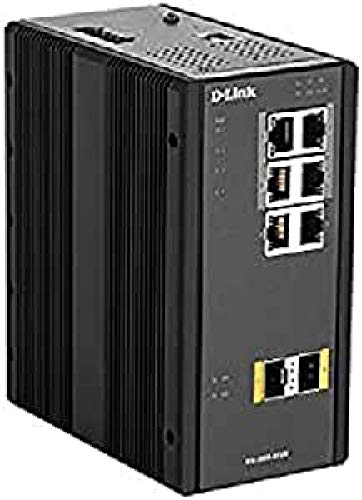 D-Link DIS 300G-8PSW - Switch - Managed - 4 x 10/100/1000 (PoE+) + 2 x 10/100/1000 + 2 x 100/1000 SFP - DIN rail mountable, wall-mountable - PoE+ (120 W)