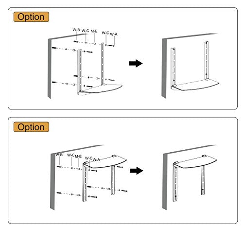 NewStar AV Equipment Shelf for Sky/Virgin/BT/Freeview Box, Xbox, Playstation, DVD and Bluray Players - Black - Shelf for audio/video components - black