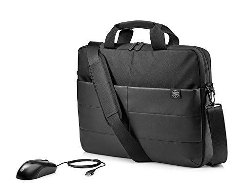 HP Classic Briefcase - Notebook carrying case - 15.6" - with HP Mouse - for OMEN by HP 15, HP 14, 15, Pavilion 15, Pavilion x360, Spectre 13, Spectre x360