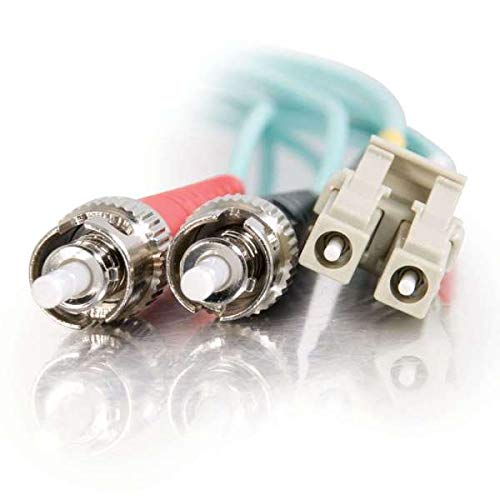 C2G LC-ST 10Gb 50/125 OM3 Duplex Multimode PVC Fiber Optic Cable (LSZH) - Network cable - ST multi-mode (M) to LC multi-mode (M) - 5 m - fibre optic - duplex - 50 / 125 micron - OM3 - halogen-free - aqua