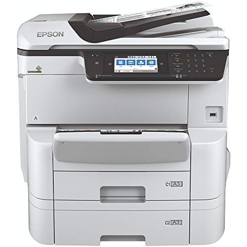 Epson WorkForce Pro WF-C8690DTWF - Multifunction printer - colour - ink-jet - A3/Ledger (media) - up to 22 ppm (copying) - up to 24 ppm (printing) - 835 sheets - 33.6 Kbps - Gigabit LAN, USB host, NFC, USB 3.0, USB 2.0 host, Wi-Fi(ac)