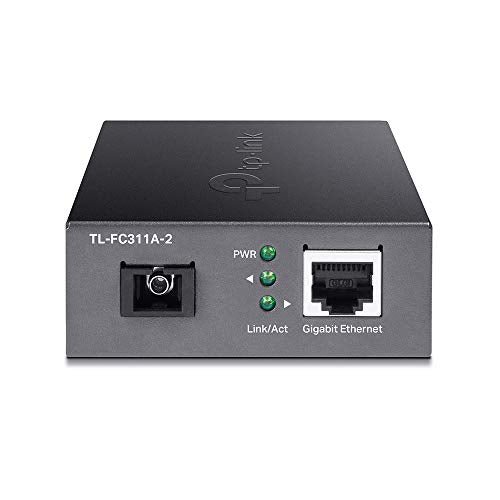 TP-Link TL-FC311A-2 - V1 - fibre media converter - GigE - 1000Base-T, WDM, 1000Base-SC - RJ-45 / SC single-mode - up to 2 km - 1310 (TX) / 1550 (RX) nm