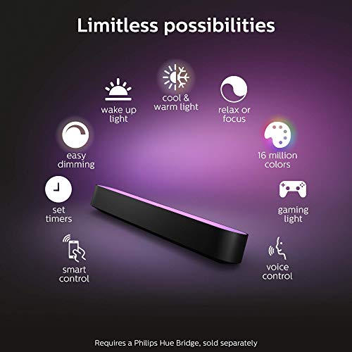 Philips Hue White and Color Ambiance Play - Light bar - LED - 16 million colours - black (pack of 2)