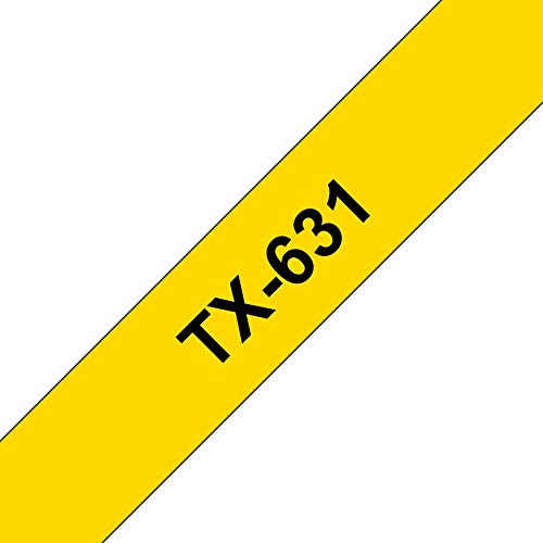 Brother TX631 - Black on yellow - Roll (1.2 cm x 15 m) 1 roll(s) laminated tape - for P-Touch PT-30, PT-7000, PT-8000, PT-PC