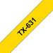 Brother TX631 - Black on yellow - Roll (1.2 cm x 15 m) 1 roll(s) laminated tape - for P-Touch PT-30, PT-7000, PT-8000, PT-PC