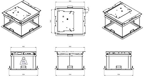Vogel's Professional PPL 1035 - Electrical lift (ceiling plate cover) for projector - white - in-ceiling mounted