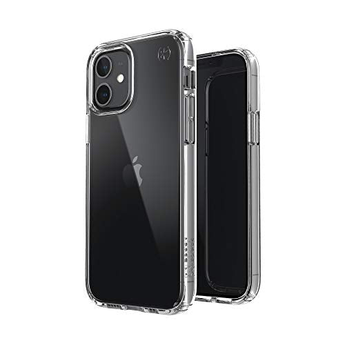 Speck Presidio Perfect Clear iPhone 12 iPhone 12 Pro Phone Case Antibacterial Crash Proof Scratch Resistant Shock Resistant