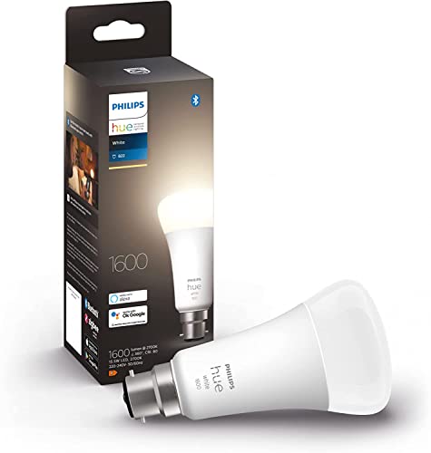 Philips Hue White - LED light bulb - shape: A67 - B22 - 15.5 W (equivalent 100 W) - class F - warm white light - 2700 K