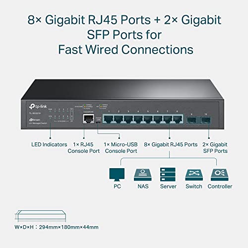 TP-Link TL-SG3210 Gigabit L2 Managed Switch 8 + 2