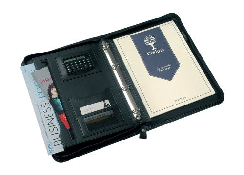 Best Value Collins Conference Folder with Zipper - Blk