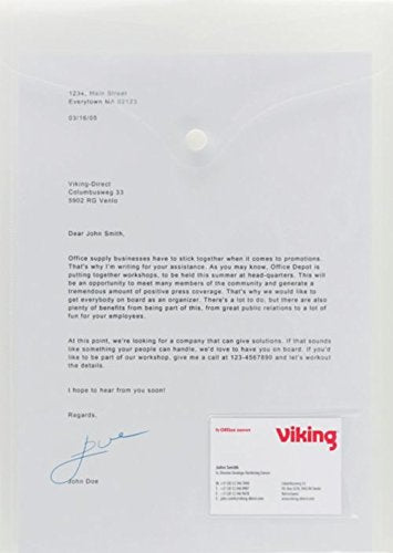 Best Value niceday Envelopes with Clasp Vertical Transparent Office Depot A4.5. Package. 1433055