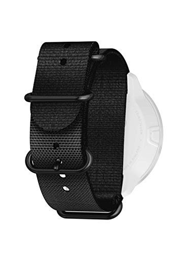 24MM DIVE2 TEXT ZULU STRAP BLACK/BLACK