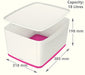 Leitz Mybox Large With Lid Wow White Pink Dd