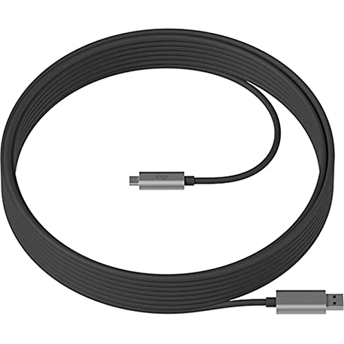 Logitech Strong - USB cable - USB Type A (M) to USB-C (M) - USB 3.1 - 25 m - plenum, Active Optical Cable (AOC)